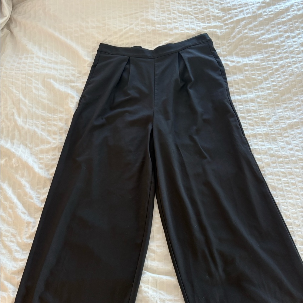 Black Wide-Leg Trousers